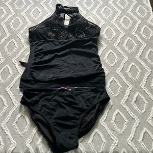 Anita Naithani for Boston Proper black tankini You get the best of both world's